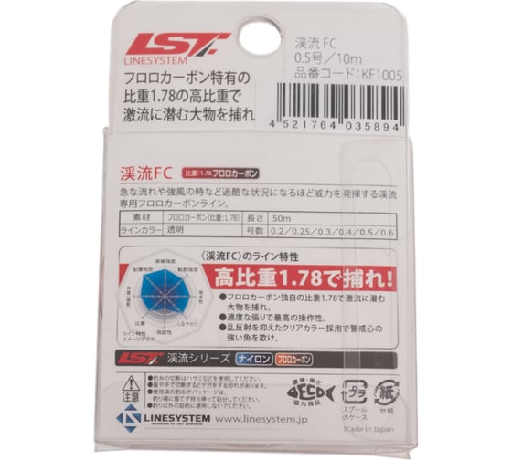 Флюорокарбон LINESYSTEM Keiryu FC 10 м #0.5 0.117 мм 03636