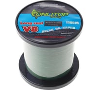 Капроновая леска ONLITOP V8 на карпа, темно-зеленая, d=0,35 мм, 1000 м, 15.85 кг 132386