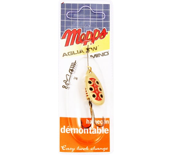 Вращающаяся блесна Mepps Aglia TW OR №3, 6г, блистер 0005804 1