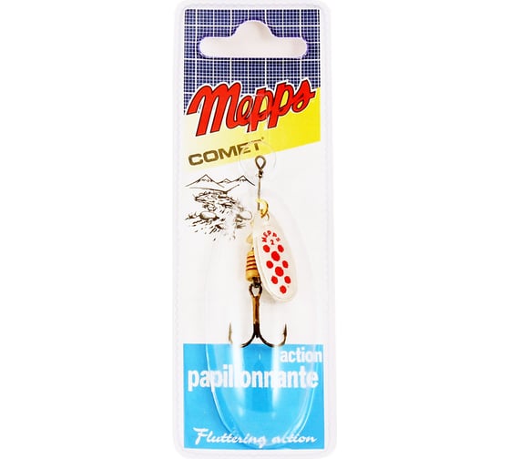 Вращающаяся блесна Mepps Comet PTS Rouges AG №2, 4.5г, блистер 0004475