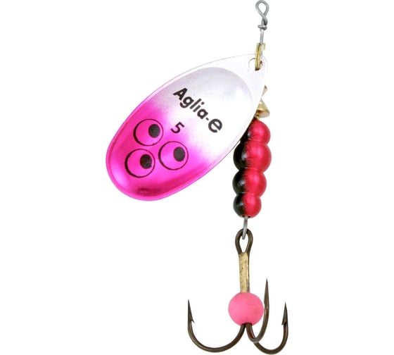 Вращающаяся блесна Mepps Aglia E Pink Bright №5, 13г, блистер 0062429