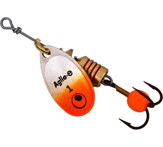 Вращающаяся блесна Mepps Aglia E Orange Bright №1, 3.5г, блистер 0062430
