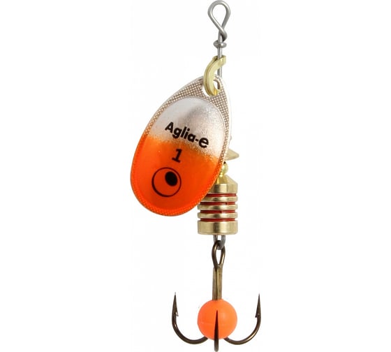 Вращающаяся блесна Mepps Aglia E Orange Bright №1, 3.5г, блистер 0062430