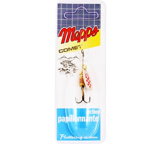 Вращающаяся блесна Mepps Comet PTS Rouges AG №1, 3.5г, блистер 0004474