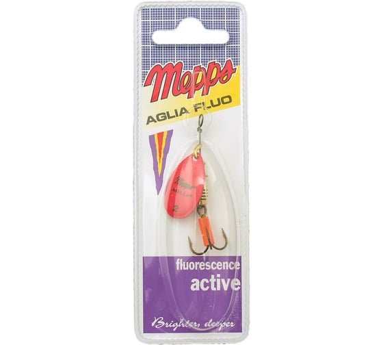 Вращающаяся блесна Mepps Aglia FLUO ROUGE №2, 4.5г, блистер 0005784