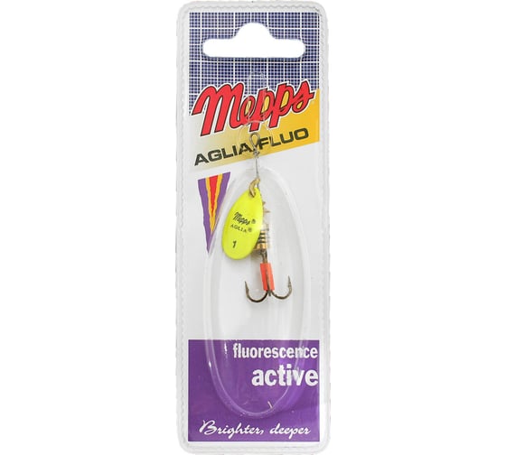 Вращающаяся блесна Mepps Aglia FLUO CHARTR №1, 3.5г, блистер 0004452