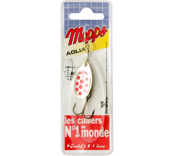 Вращающаяся блесна Mepps Aglia PTS Rouges AG №3, 6.5г, блистер 0004440