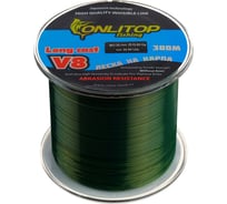 Леска Onlitop V8 капрон, на карпа, темно-зеленая, d=0,35 мм, 300 м, 15.85 кг 132379