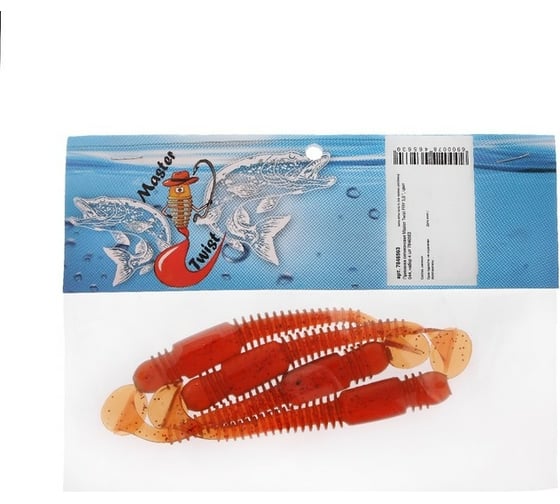 Силиконовая приманка СИМАЛЕНД Master Twist FRY 3.9", цвет 044, набор 4 шт., коричневый 7846563