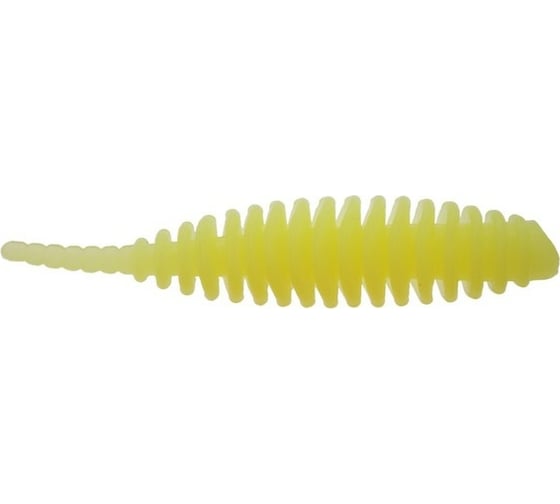 Силиконовая приманка СИМАЛЕНД Master Twist LEECH 1.5", цвет 004, набор 10 шт., светло-желтый 7846520
