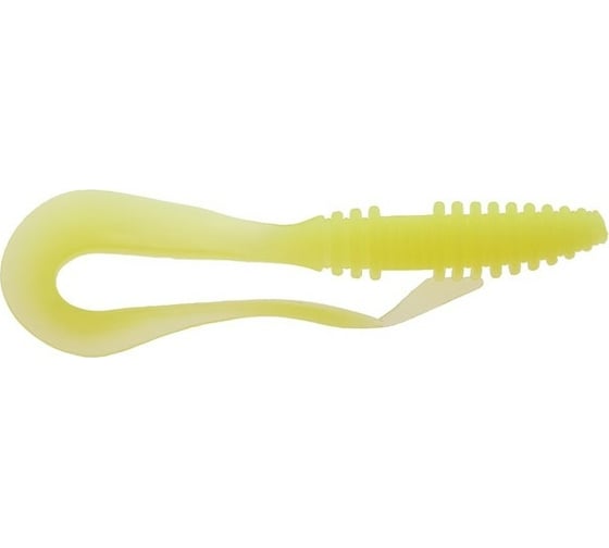 Силиконовая приманка СИМАЛЕНД Master Twist PERCH DESERT 2.5", цвет 004, набор 7 шт., светло-желтый 7846547 1