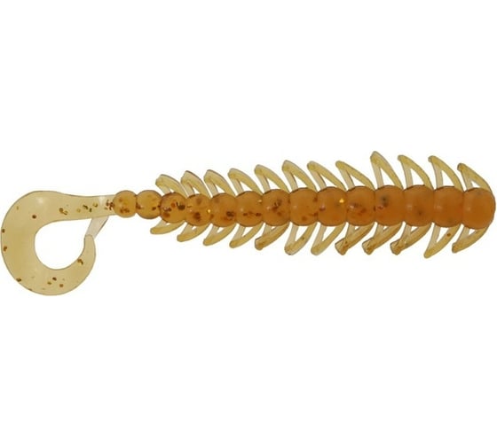 Силиконовая приманка СИМАЛЕНД Master Twist SKOLOPENDRA 3", цвет 025, набор 5 шт., горчичный 7846516 1