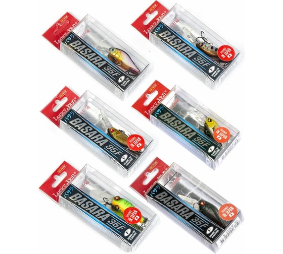 Плавающие воблеры Lucky John Pro Series BASARA LBF 03.50/015SET, 6шт LJVP-015SET