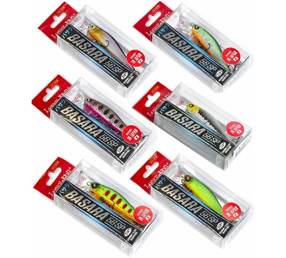 Воблеры-суспендеры Lucky John Pro Series BASARA SP 05.60/023SET 6шт LJVP-023SET