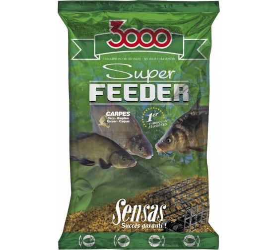 Прикормка Sensas 3000 Super FEEDER Carp 1кг 10531 1