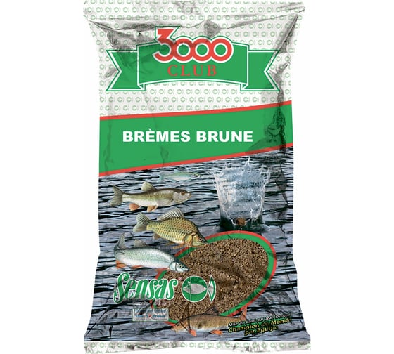 Прикормка Sensas 3000 Club BREMES Brune 1кг 11282 1