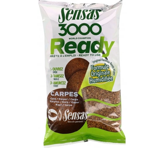 Прикормка Sensas 3000 READY Carpes 1.25кг 10971 1