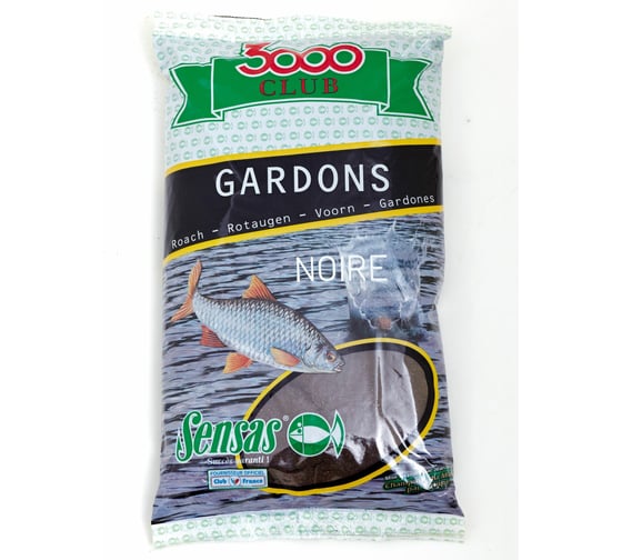 Прикормка Sensas 3000 Club GARDONS Noire 1кг 11551 1