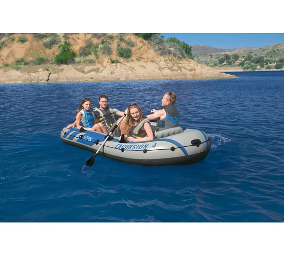 Лодка надувная Intex экскурсия-4 68324