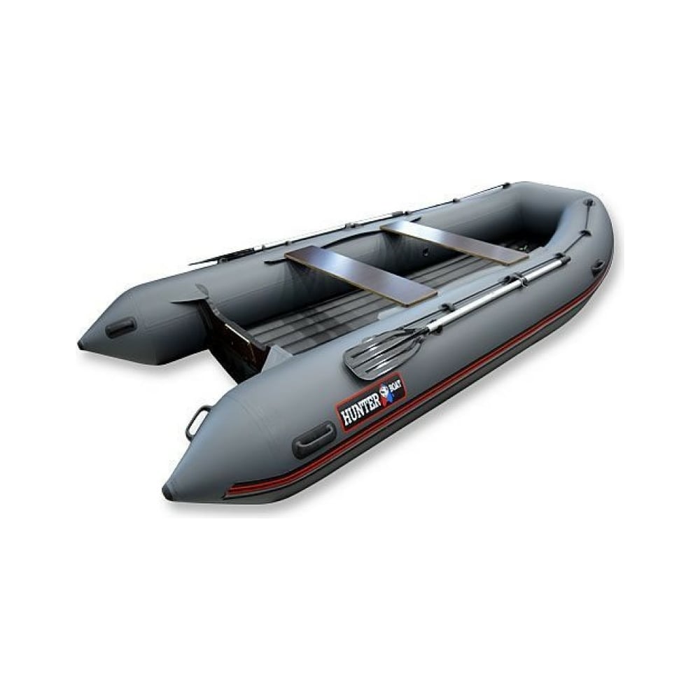 Лодка Hunterboat Хантер 390 А, серый 4627110221482 - выгодная цена, отзывы,  характеристики, фото - купить в Москве и РФ