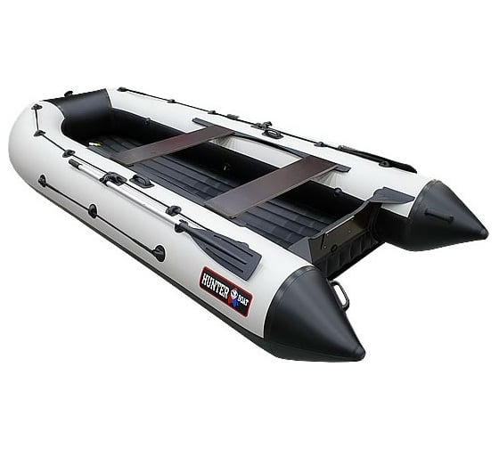 Лодка Hunterboat Хантер 385 А, лайт белый/черный 4627110222212 1