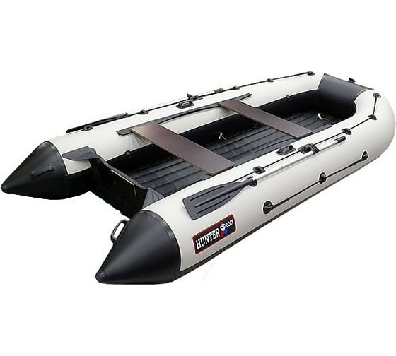 Лодка Hunterboat Хантер 385 А, лайт белый/черный 4627110222212