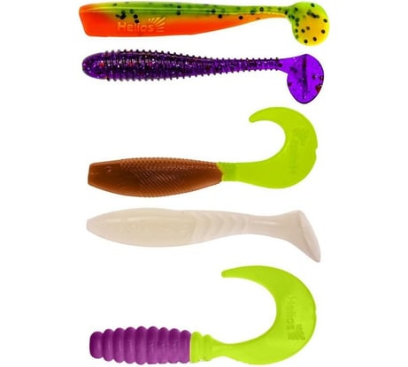 Набор приманок Helios HS-PBP2-SET3 Крупный окунь, 5шт, SET#3 311037
