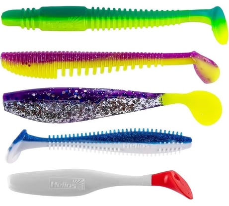 Набор приманок на судака Helios HS-ZR-SET1 Река, 5шт, SET#1 298371