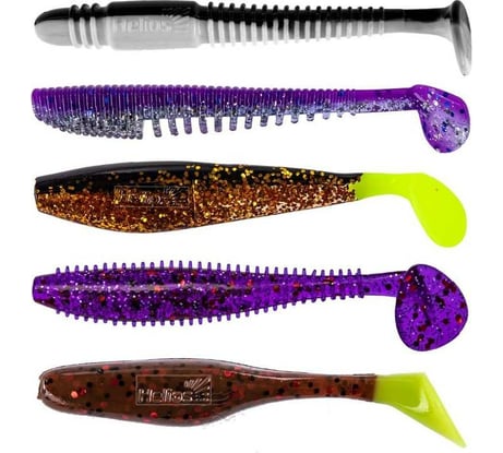 Набор приманок на судака Helios HS-ZR-SET2 Река, 5шт, SET#2 298372