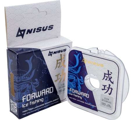 Леска Nisus FORWARD ICE FISHING N-FIF-0.091-50, 0.091мм/50м, нейлон прозрачный 294947