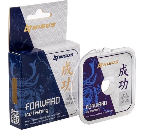Леска Nisus FORWARD ICE FISHING N-FIF-0.105-50, 0.105мм/50м, нейлон прозрачный 294469
