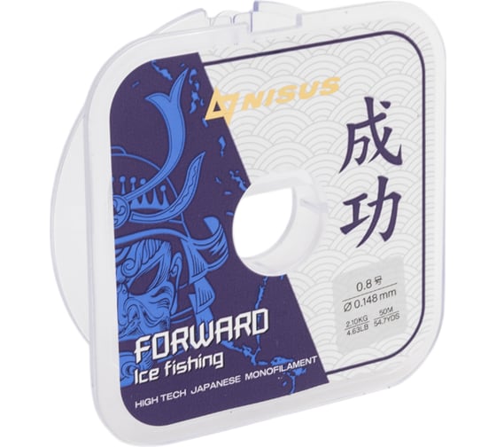 Леска Nisus FORWARD ICE FISHING N-FIF-0.148-50, 0.148мм/50м, нейлон прозрачный 294472
