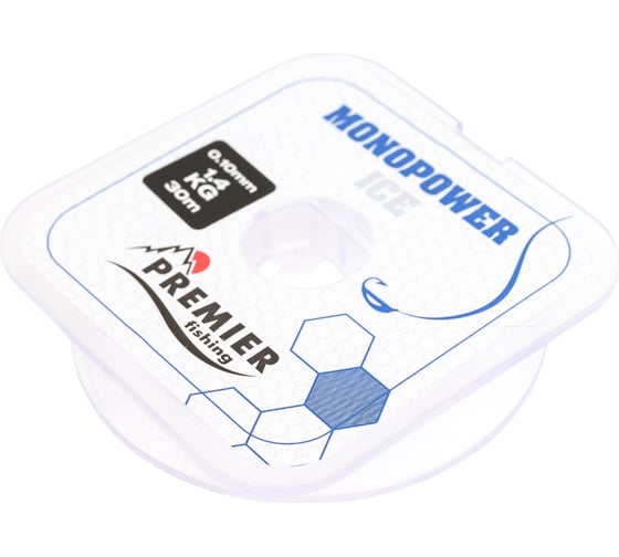Леска Premier fishing MONOPOWER ICE PR-MI-T-010-30, 0.10мм/30м, прозрачный нейлон 280968
