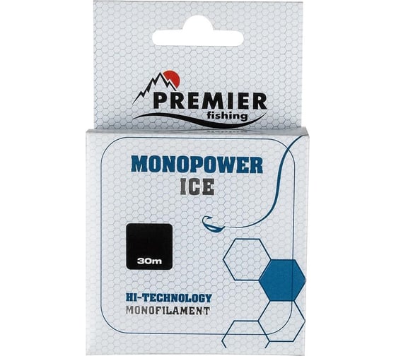 Леска Premier fishing MONOPOWER ICE PR-MI-T-030-30, 0.30мм/30м, прозрачный нейлон 280979