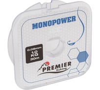 Леска Premier fishing MONOPOWER ICE PR-MI-T-008-30, 0.08мм/30м, прозрачный нейлон 280967