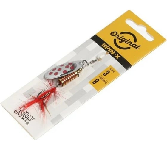 Вращающиеся блесны Lucky John SPIN X ROUND 03 8.0г, CR/GR/SR, 3шт LJSR03-001SET