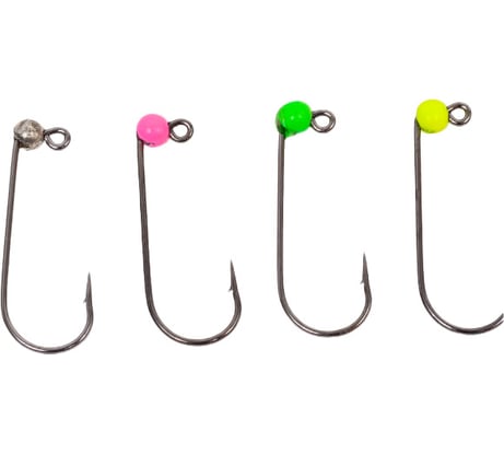 Вольфрамовые джиг-головки Lucky John LJ Area Trout Game 02.5мм, кр.004, MIX2, S/P/Gr/Y, 4шт LJTATG025-SPGY