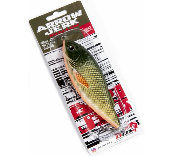 Плавающий воблер Lucky John LJ BBS Original ARROW JERK F 015.00/024 LJO0515F-024