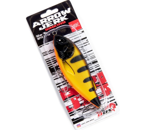 Тонущий воблер Lucky John LJ BBS Original ARROW JERK S 015.00/029 LJO0515S-029