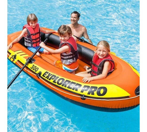 Лодка Intex EXPLORER PRO 300 244x117x36 см, весла 59623, насос 68612 58358
