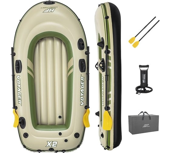 Лодка BestWay ВОЯЖЕР Х-2 Voyager X2 в комплекте, 232x118см 65163 104822 1