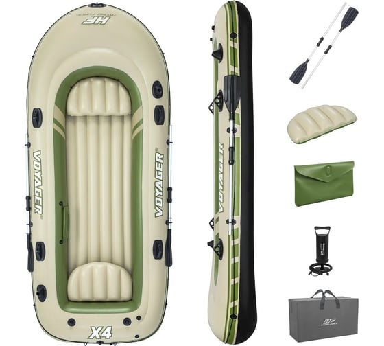Лодка BestWay ВОЯЖЕР Х-4 Voyager X4 в комплекте, 350x145см 65156 104824 1