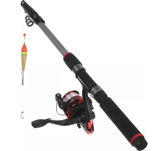 Рыболовный набор FISHING удочка, 1.8м, тест 10-30 гр, катушка, леска, грузила, бусины AZOR 149-110