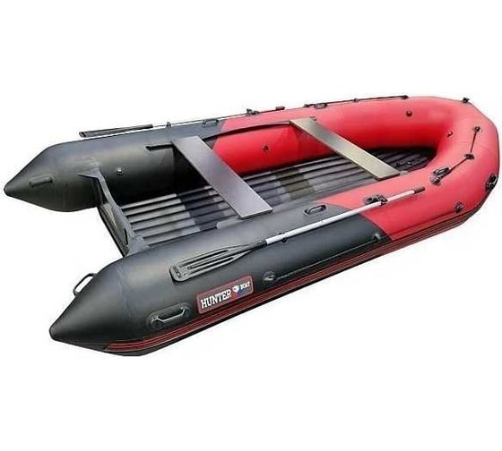 Надувная лодка Hunterboat Хантер 450 Про, красный/черный 4502412