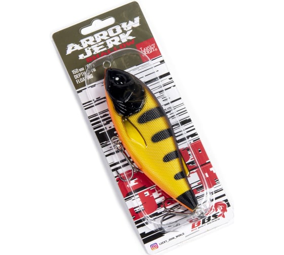 Плавающий воблер  Lucky John LJ BBS Original ARROW JERK F 015.00/029 LJO0515F-029