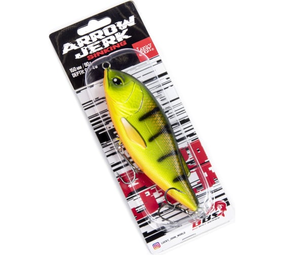 Тонущий воблер Lucky John LJ BBS Original ARROW JERK S 015.00/032 LJO0515S-032