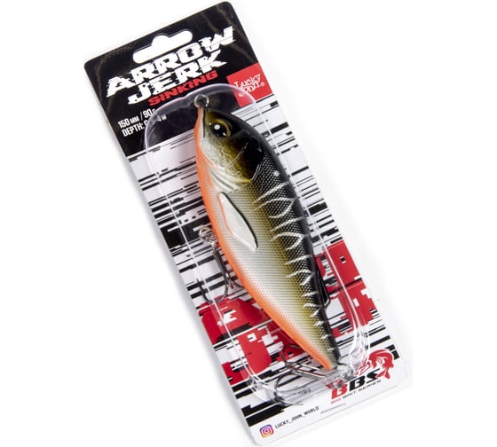 Тонущий воблер Lucky John LJ BBS Original ARROW JERK S 015.00/025 LJO0515S-025