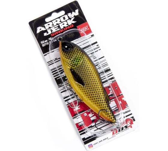 Тонущий воблер Lucky John LJ BBS Original ARROW JERK S 015.00/028 LJO0515S-028
