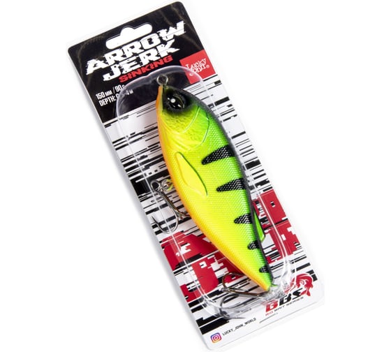 Тонущий воблер Lucky John LJ BBS Original ARROW JERK S 015.00/027 LJO0515S-027