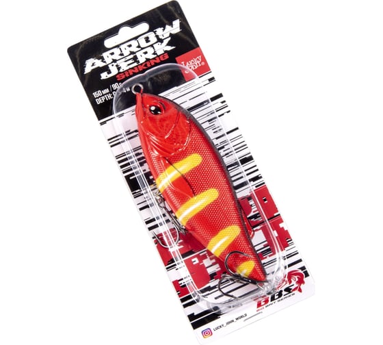 Тонущий воблер Lucky John LJ BBS Original ARROW JERK S 015.00/033 LJO0515S-033